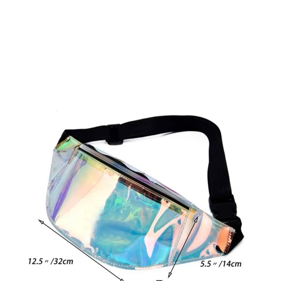 Holographic fanny pack waist belt bag - Picture 3 of 8